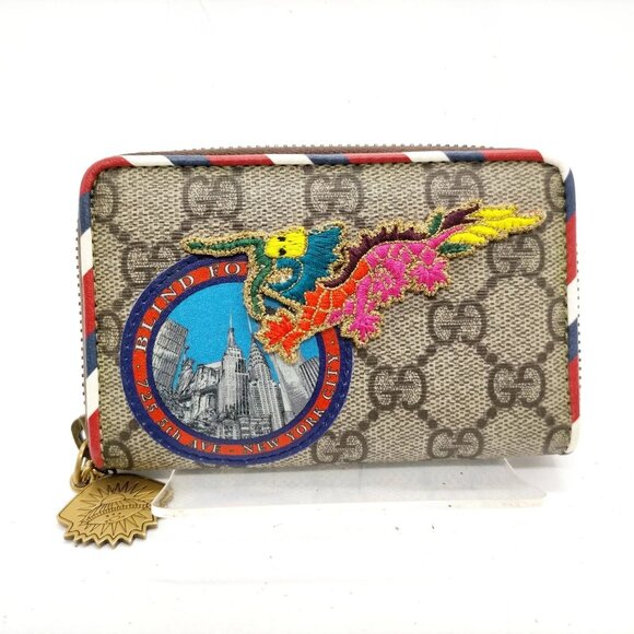 Gucci Coin Case Brown PVC 276-042825 - Picture 1 of 9